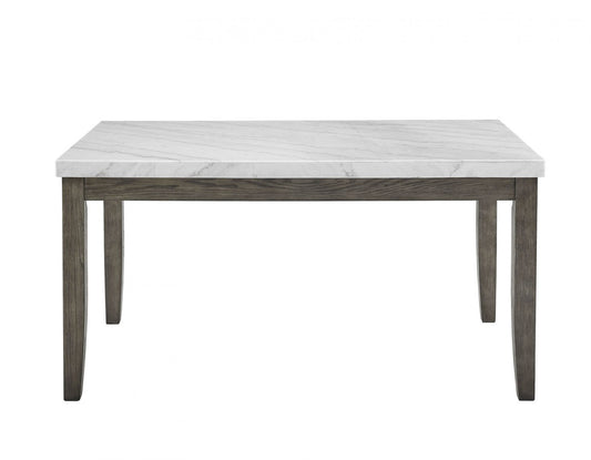 Emily White Marble Dining Table