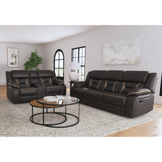 Engage 2PC Living Room Set in Corral Dark Chocolate-Sofa & Loveseat