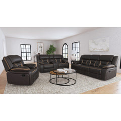 Engage Motion Loveseat with Console in Corral Dark Chocolate