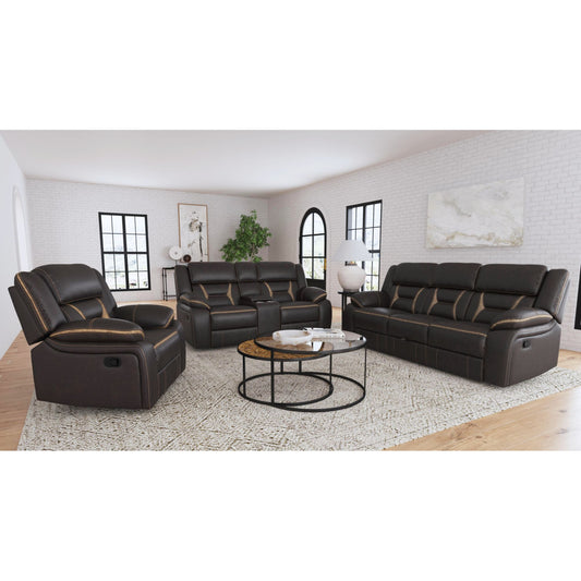 Engage Motion Loveseat with Console in Corral Dark Chocolate