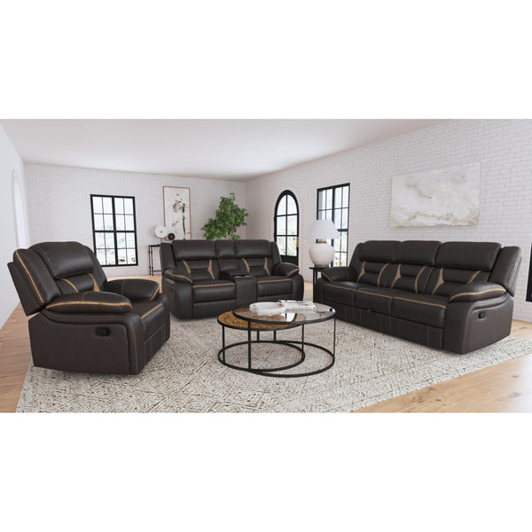 Engage Motion Loveseat with Console in Corral Dark Chocolate