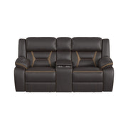 Engage Motion Loveseat with Console in Corral Dark Chocolate