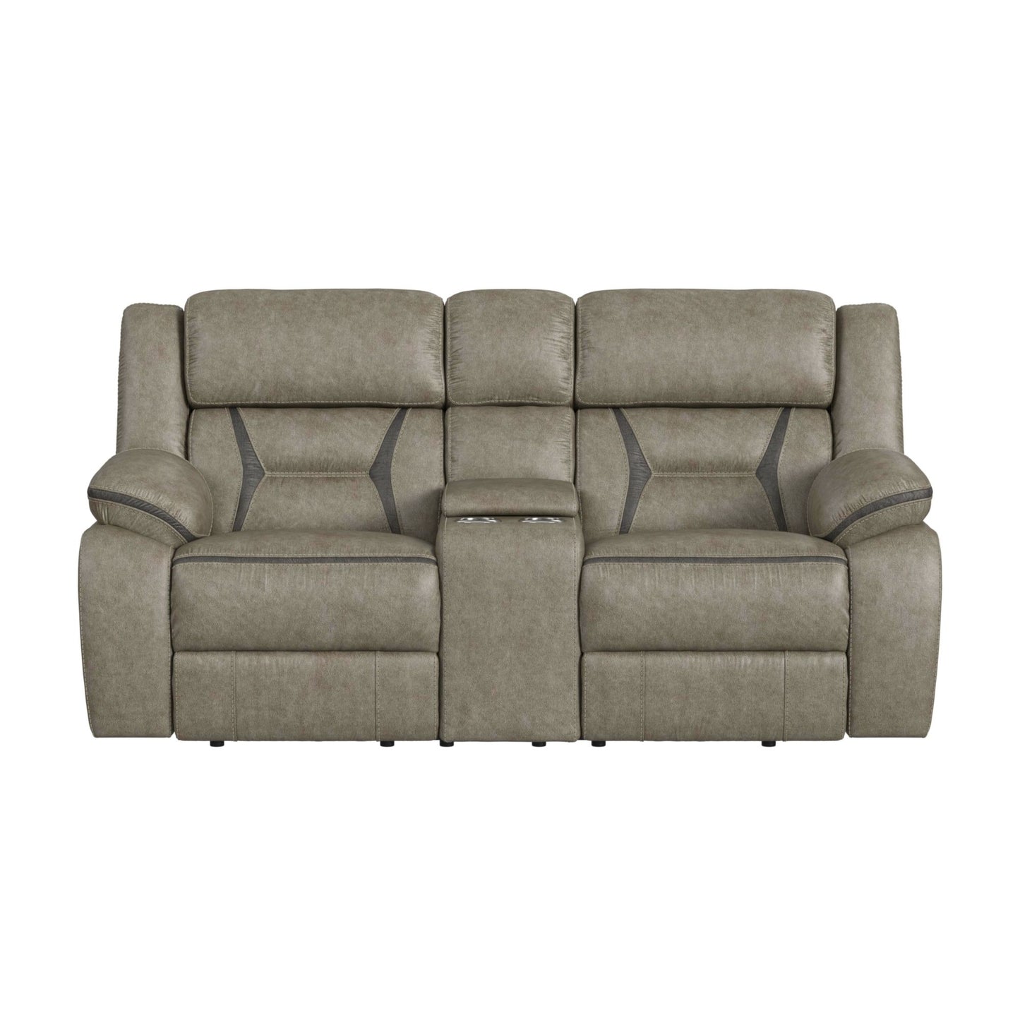 Engage Motion Loveseat with Console in Corral Grey