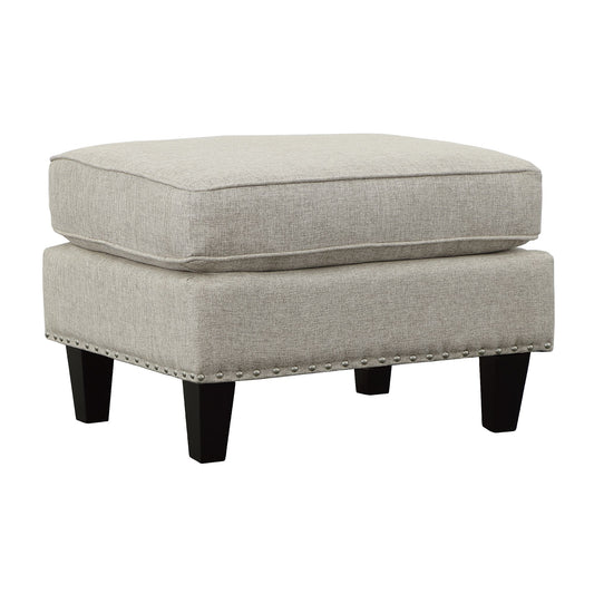 Erica 497 Ottoman W/Chrome Nail Heirloom Grey (ISTA 3)
