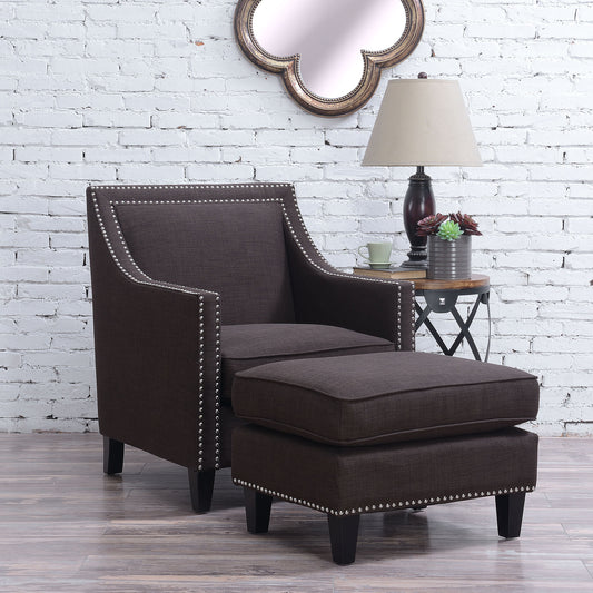 Erica Charcoal Chair & Ottoman