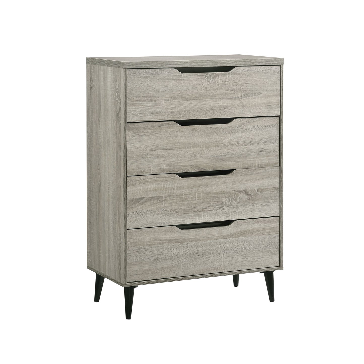 Ernesto 4-Drawer Chest with Interlock in Grey (3A Packing)
