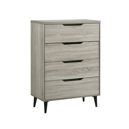 Ernesto 4-Drawer Chest with Interlock in Grey (3A Packing)