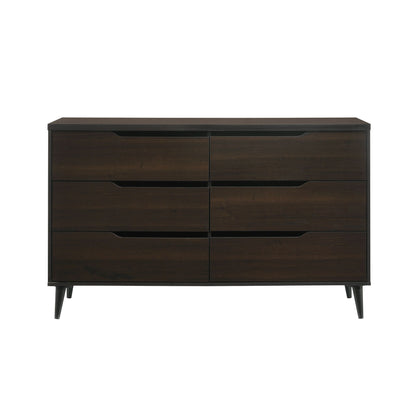 Ernesto 6-Drawer Dresser with Interlock in Espresso (3A Packing)