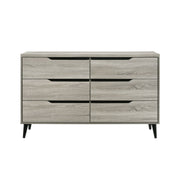 Ernesto 6-Drawer Dresser with Interlock in Grey (3A Packing)