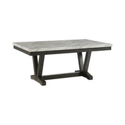 Everdeen 6Pc Dining Set In Charcoal-Table, Four Chairs & Bench