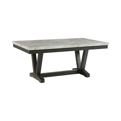 Everdeen 6Pc Dining Set In Charcoal-Table, Four Chairs & Bench