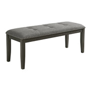 Everdeen 6PC Dining Set in Charcoal-Table, Four Chairs & Bench