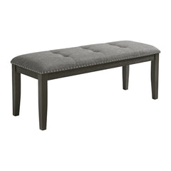 Everdeen 6PC Dining Set in Charcoal-Table, Four Chairs & Bench