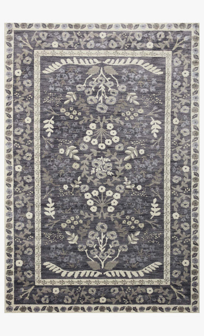 Rifle Paper Co. x Loloi Fiore FIO-01 Carbón/Blanco