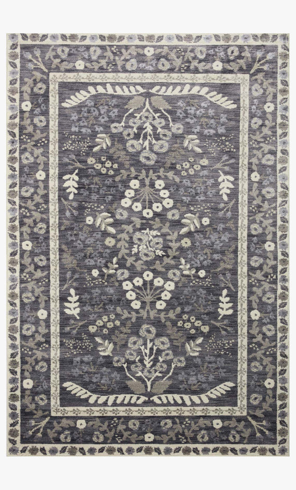 Rifle Paper Co. x Loloi Fiore FIO-01 Carbón/Blanco