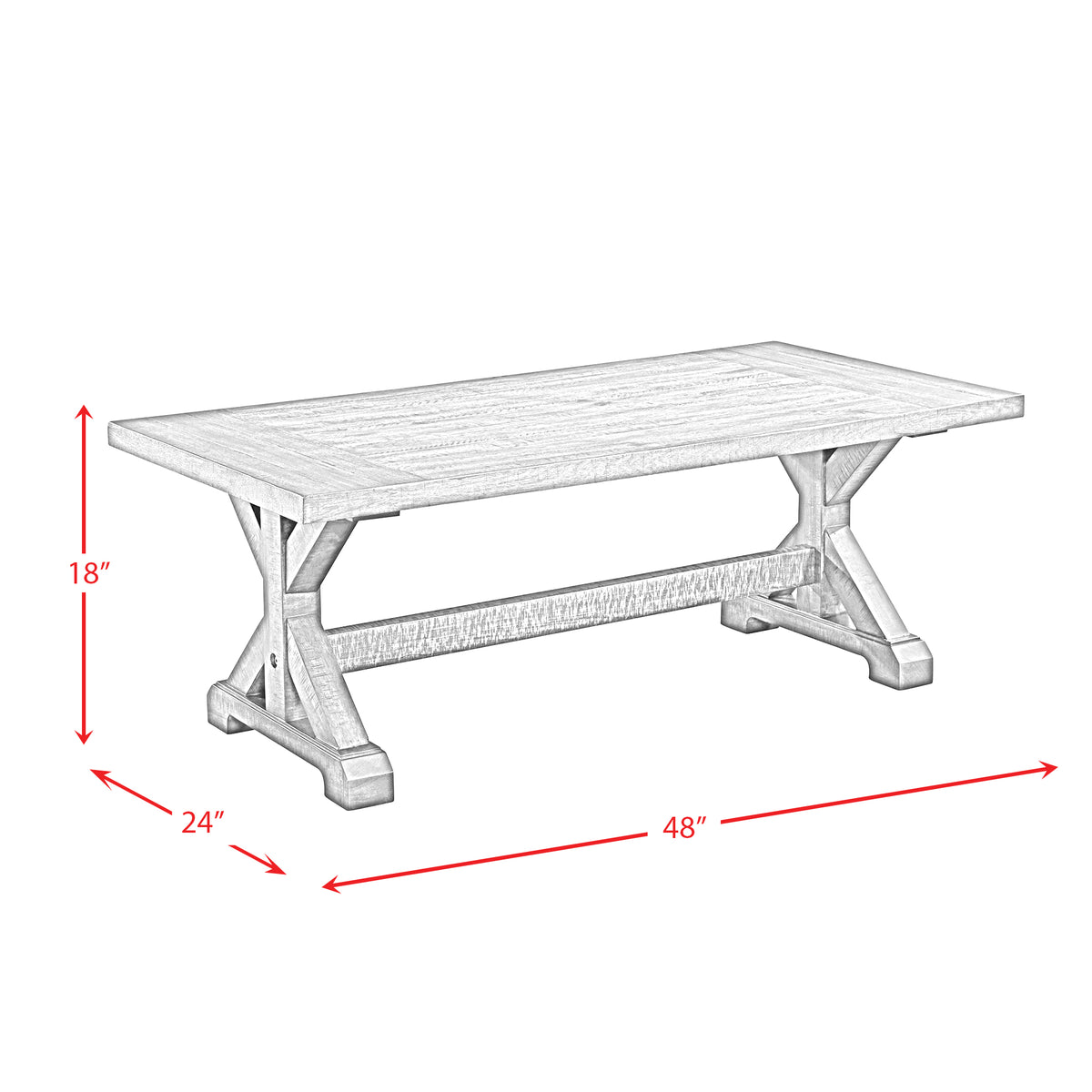 Finn Trestle Base Coffee Table