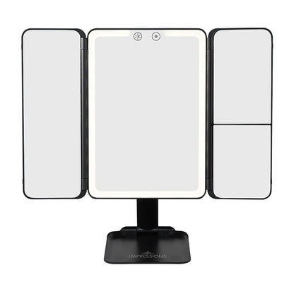Flex Mini Trifold LED Makeup Mirror With Stand