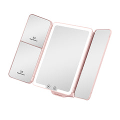 Flex Mini Trifold LED Makeup Mirror With Stand