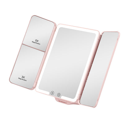 Flex Mini Trifold LED Makeup Mirror With Stand