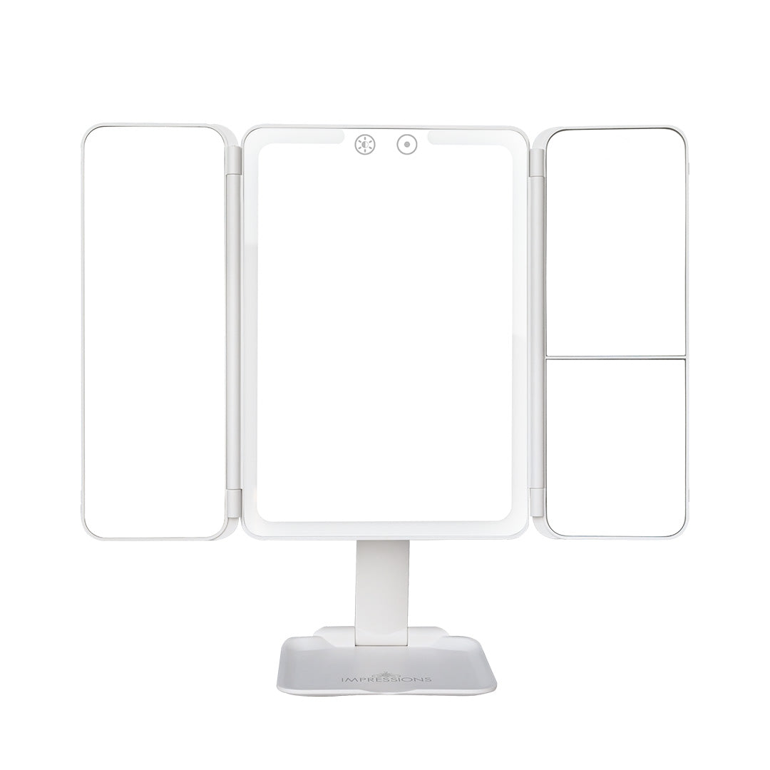 Flex Mini Trifold LED Makeup Mirror With Stand