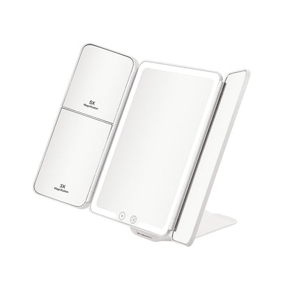 Flex Mini Trifold LED Makeup Mirror With Stand