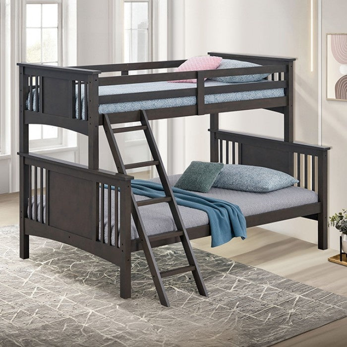 Spring Creek Twin/Full Bunk Bed in Gray