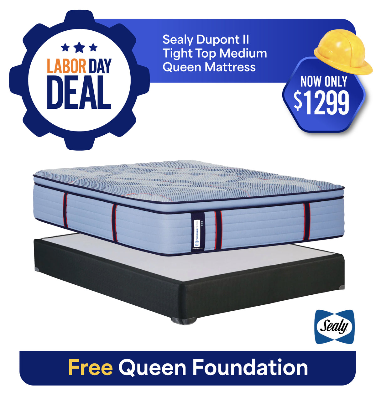 Sealy Dupont II Tight Top Medium Mattress (Queen) 53199651