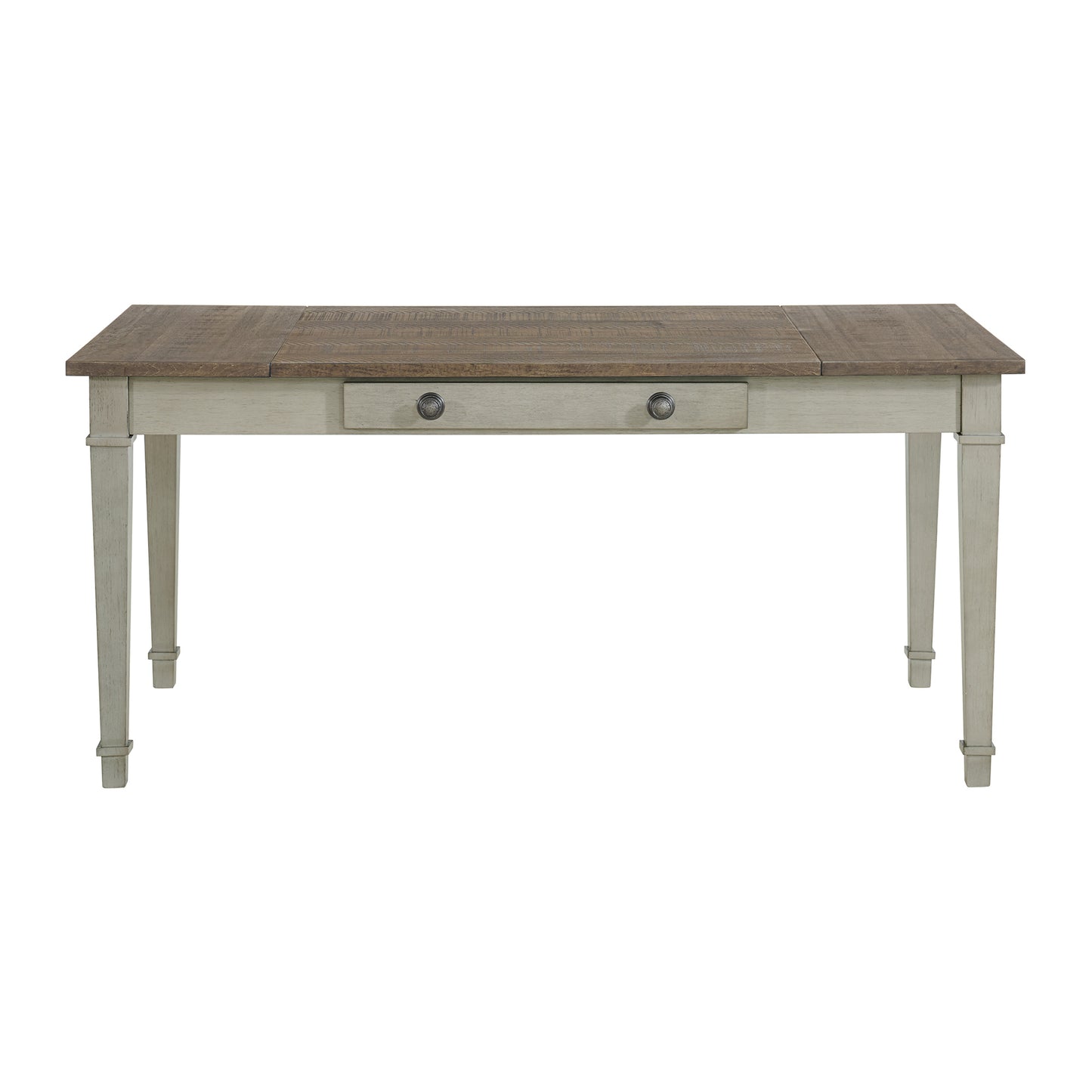 Farmington Rectangular Dining Table in Medium Brown and Washed Stone