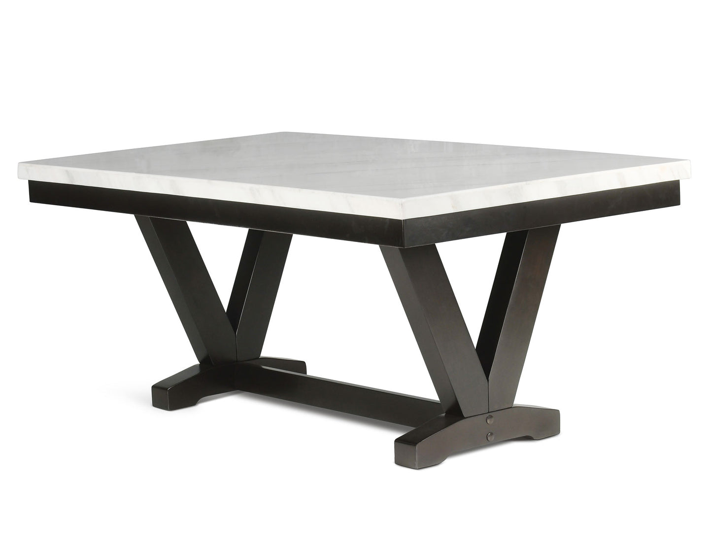 Mesa de comedor de mármol blanco Finley de 72 pulgadas 