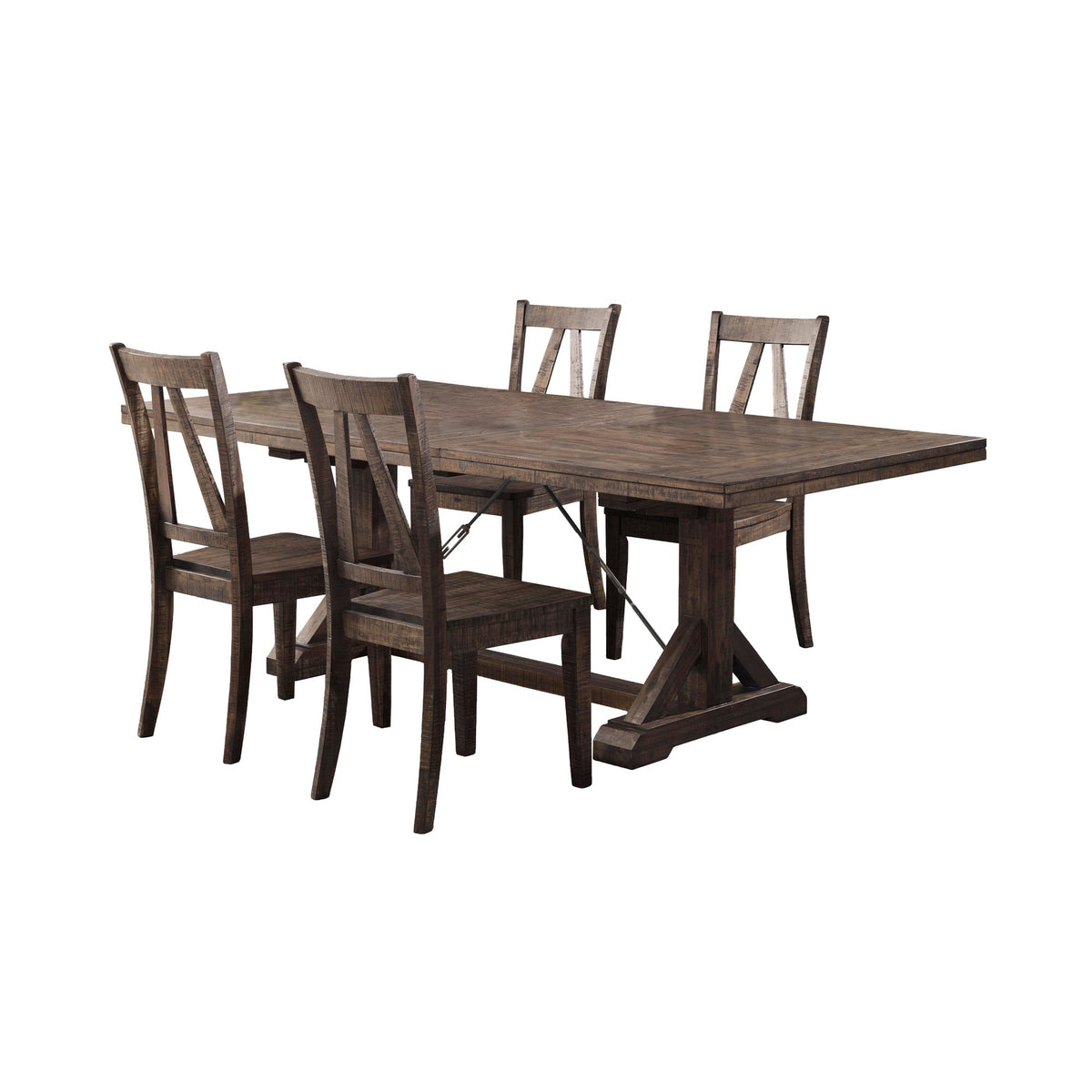 Finn 5PC Dining Set-Table & 4 Wooden Side Chairs