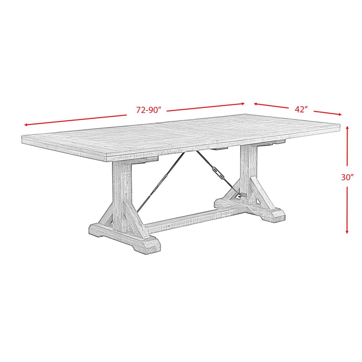 Finn 7PC Dining Set - Table & 6 Wooden Side Chairs