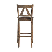 Finn 30" Bar Slat Back Stool w/Wood Seat (3A Packing) (2 Per Carton)