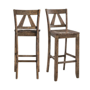 Finn 30" Bar Slat Back Stool w/Wood Seat (3A Packing) (2 Per Carton)