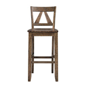 Finn 30" Bar Slat Back Stool w/Wood Seat (3A Packing) (2 Per Carton)
