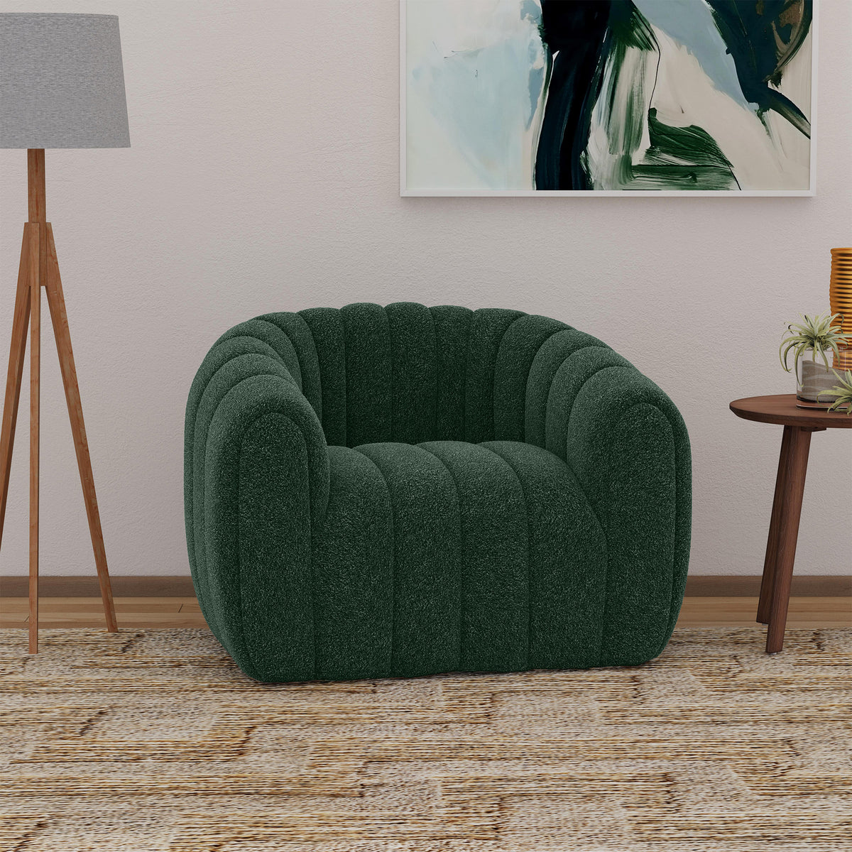 Flamingo Swivel Chair In Ching Hunter Green