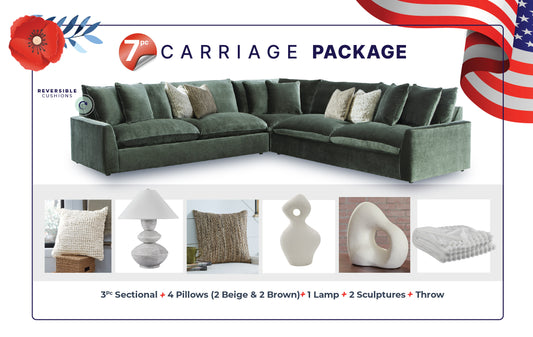 Carriage Sectional Living Room Package