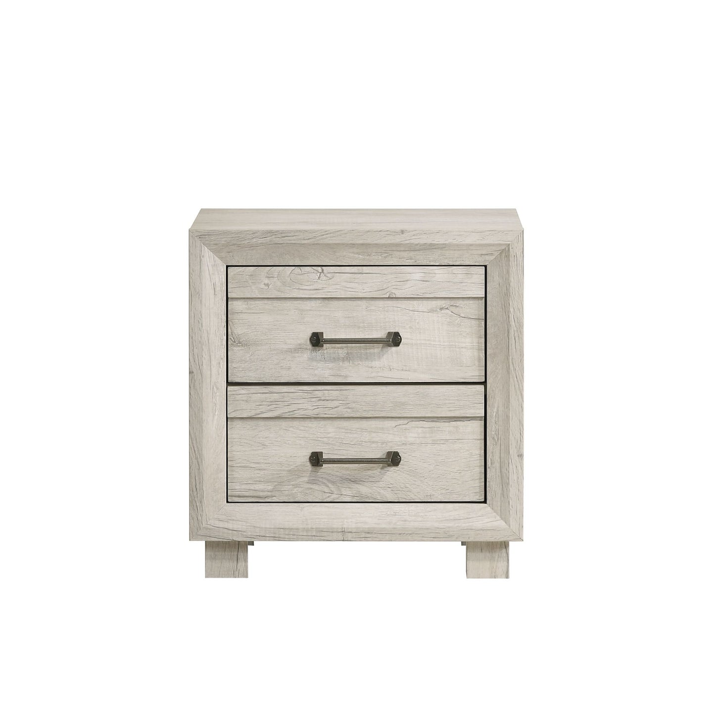 Fort Worth 2-Drawer Nightstand with USB in White