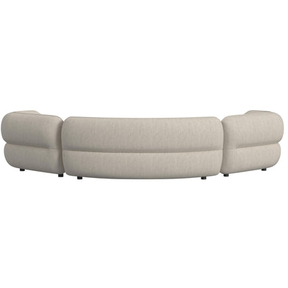 Four Seasons Sectional Set in Woolen Camel with 6 Pillows