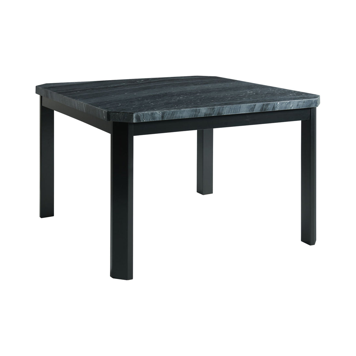Francesca Grey Marble Square 5PC Counter Height Dining Set-Table & Four Grey PU Chairs