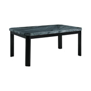 Francesca Grey Marble Rectangular 5Pc Dining Set-Table & Four Grey Velvet Chairs