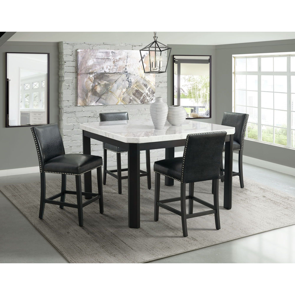 Francesca White Counter Height Dining Table