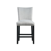 Francesca Counter Dining Gray Counter Velvet Side Chair (2 Per Pack)
