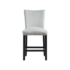 Francesca Counter Dining Gray Counter Velvet Side Chair (2 Per Pack)