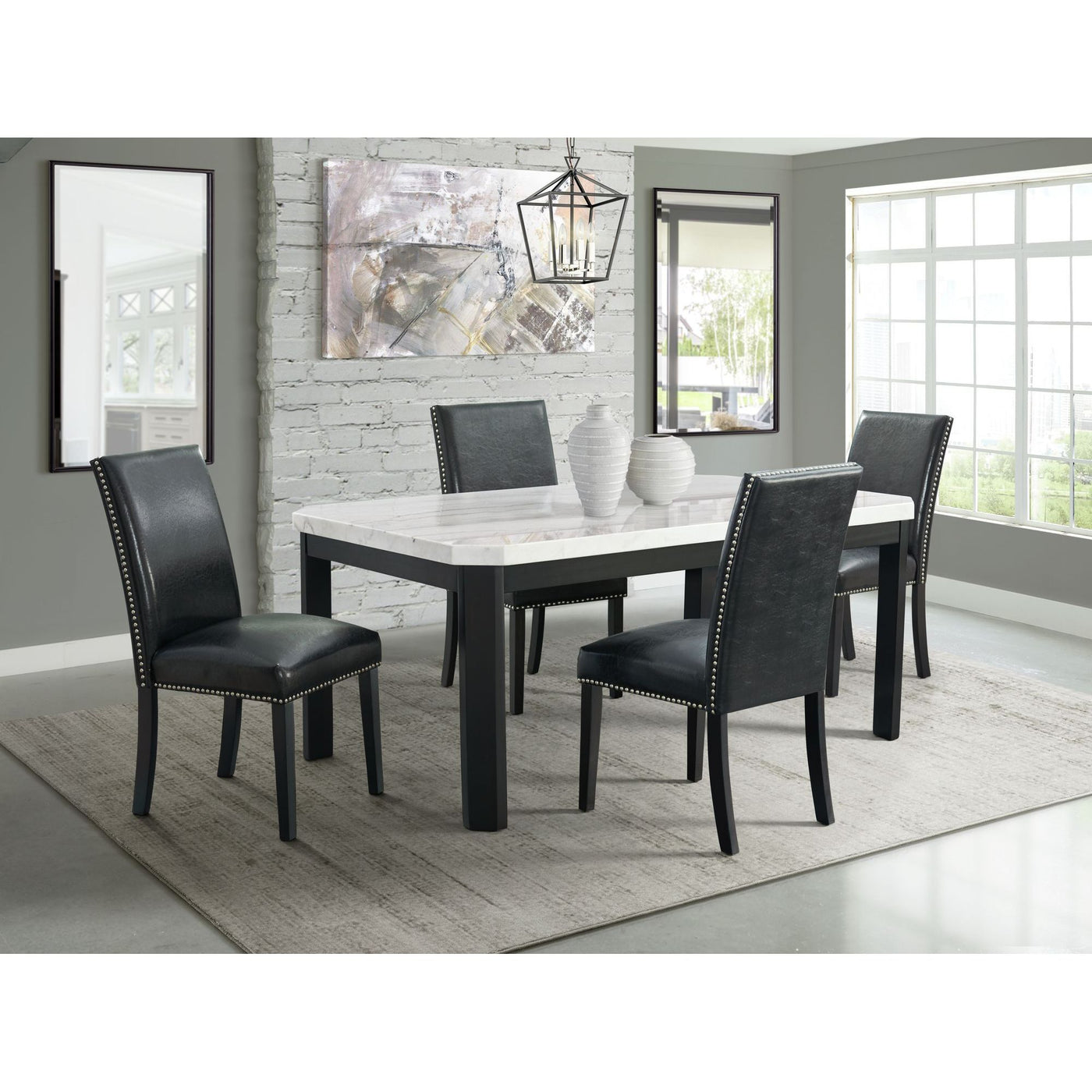 Meridian Dining Side Chair Black (2 Per Pack)