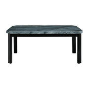 Francesca Grey Marble Rectangular 5PC Dining Set-Table & Four Grey Velvet Chairs