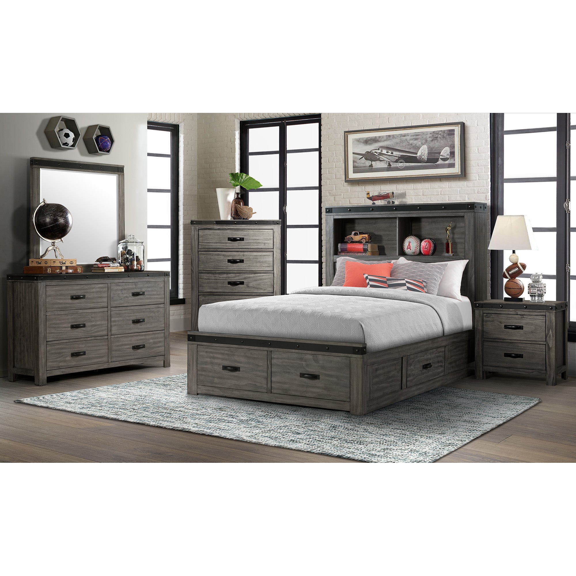 Wade Youth Full Platform Storage Bed
