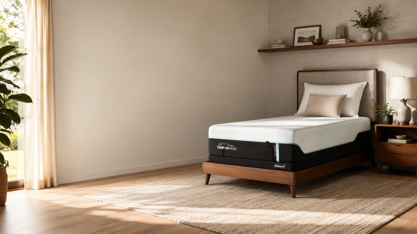 Adjustable mattress in a modern bedroom