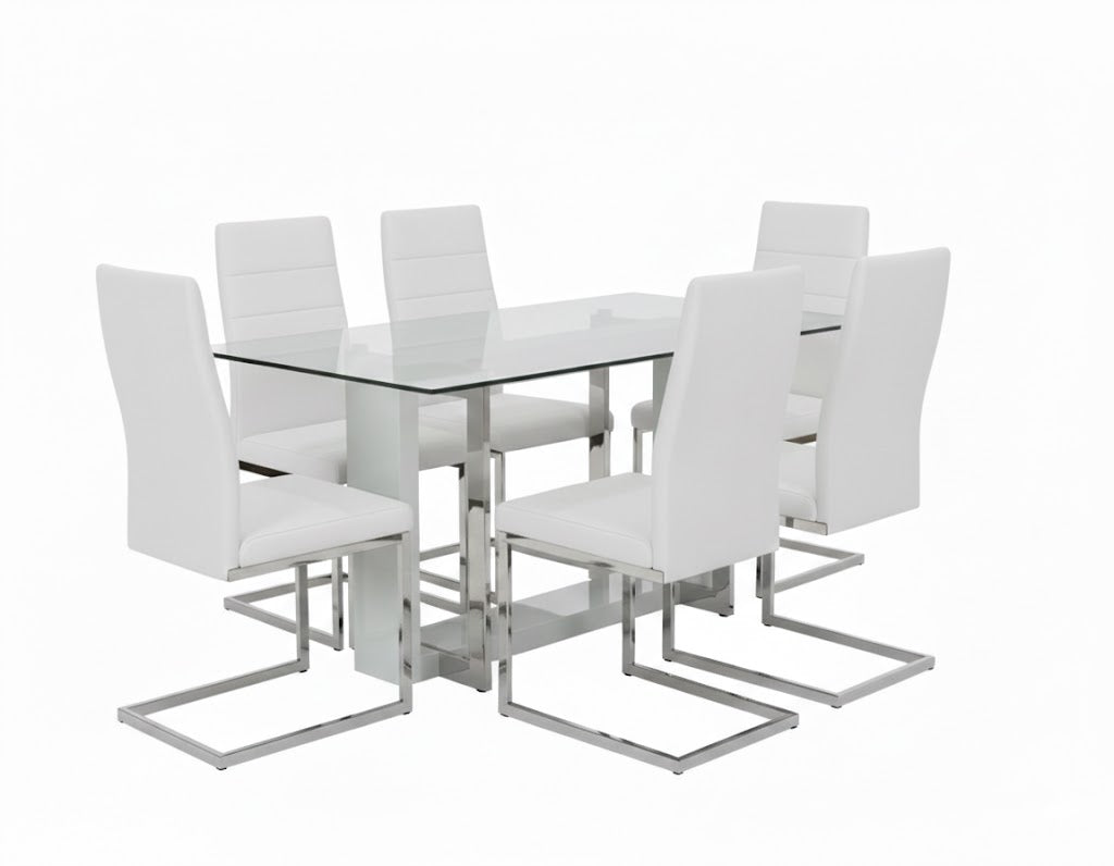 Olymplia Glass 7PC Dining Set
