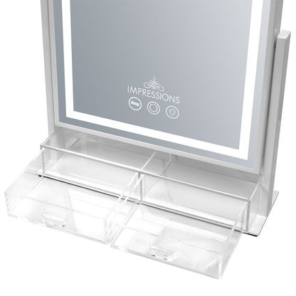 Glow & Store Tri-Tone LED Makeup Mirror