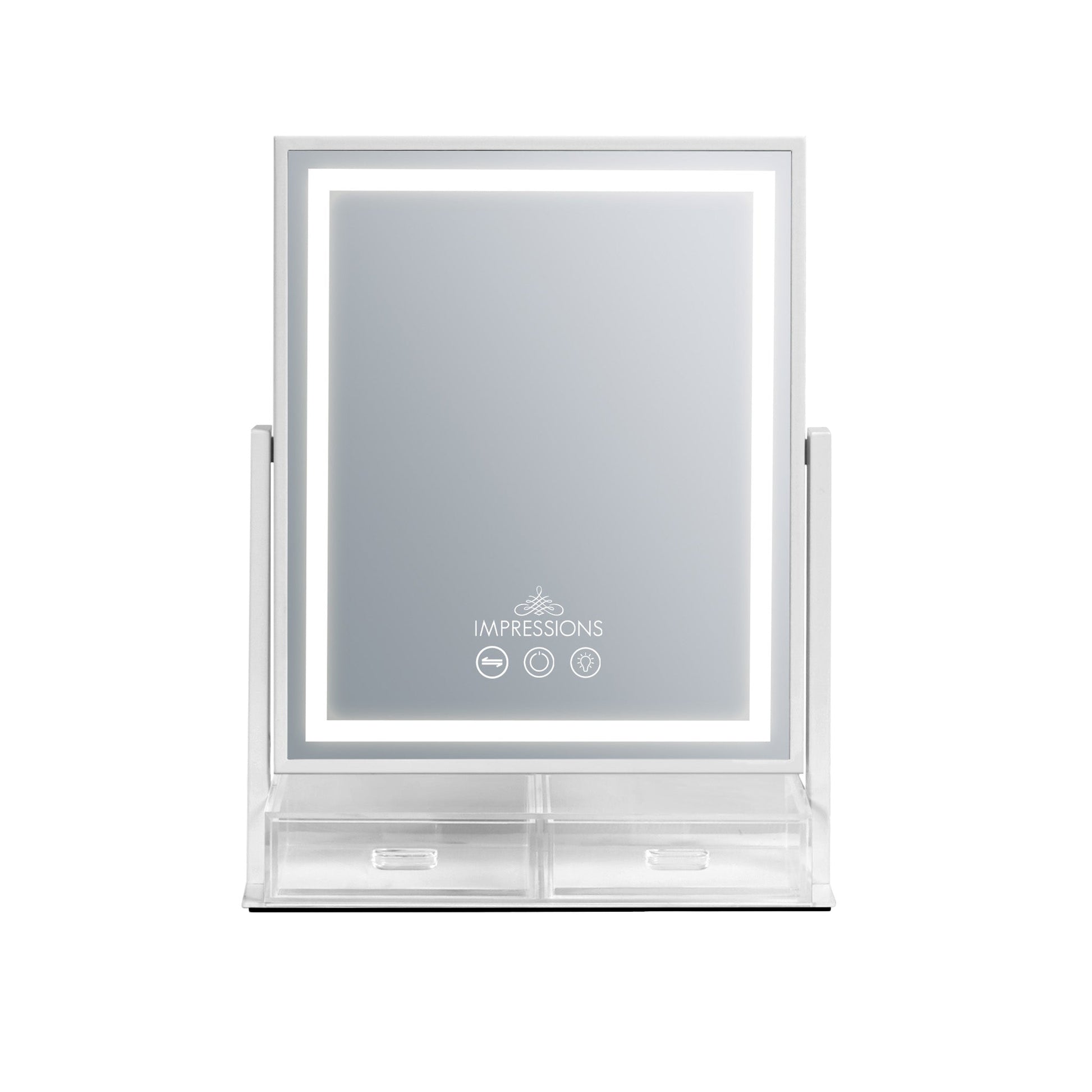 Glow & Store Tri-Tone LED Makeup Mirror
